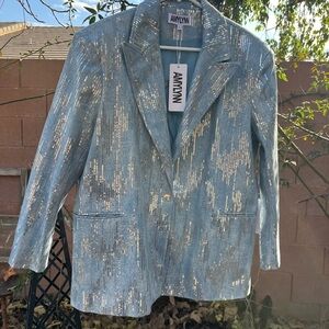 Amy Lynn Shimmering Silver Women's Blazer